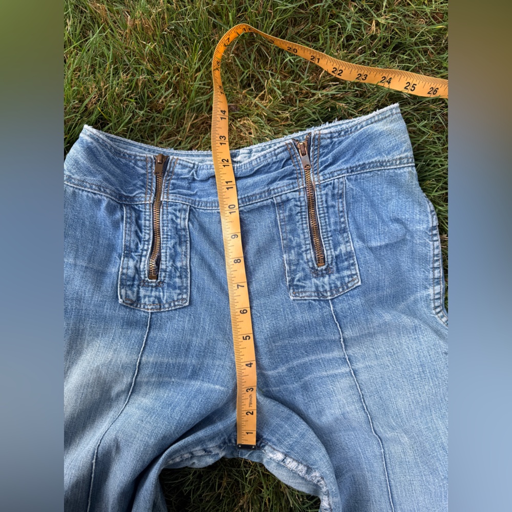 70s Vintage Wrangler Dual Front Zipper Bell Bottoms Sz 28 - Picture 10 of 12